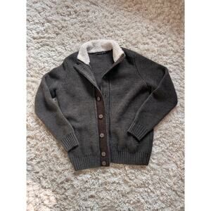 Daniele Blasi Made in Italy Wool Grandpa Cardigan Pockets L Academia Chunky EUC